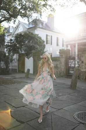 BLAIR EADIE ATLANTIC-PACIFIC BLOG PINK DRESS CHARLESTON CUTE DOORS LELA ROSE