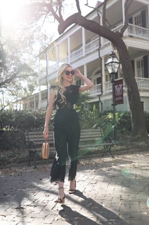 Atlantic-Pacific // Black Eyelet Jumpsuit Charleston