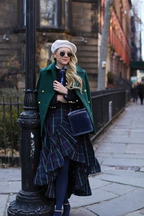 Atlantic Pacific Plaid Skirt and Beret // Winter Style