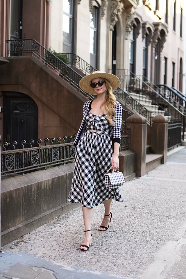 Atlantic-Pacific Gingham sweater dress