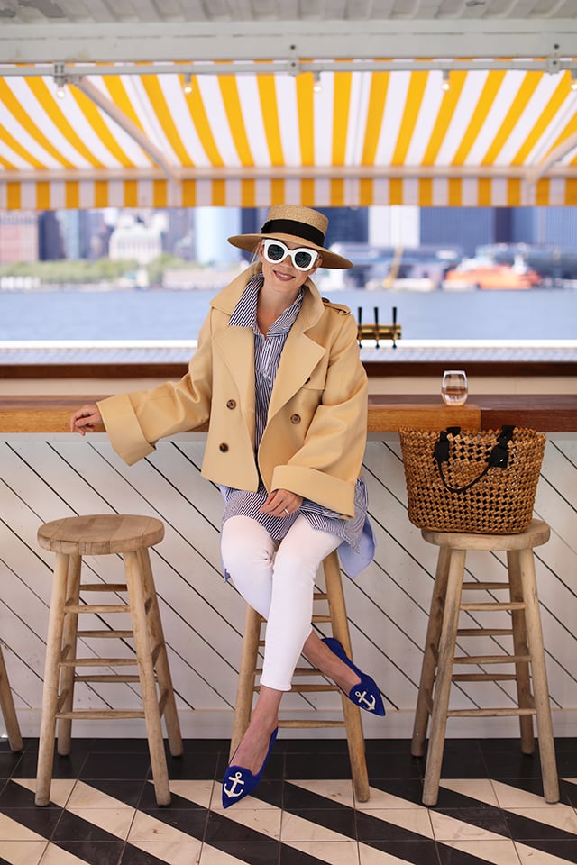 Atlantic Pacific // White denim outfit ideas, how to wear white jeans for spring