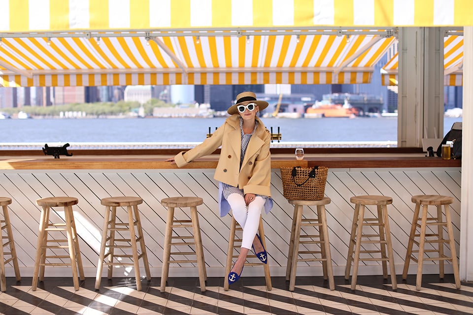 Atlantic Pacific // White denim outfit ideas, how to wear white jeans for spring