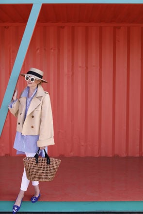 Atlantic Pacific // White denim outfit ideas, how to wear white jeans for spring