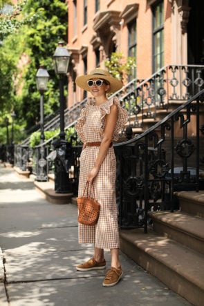 gingham jumpsuit under $100