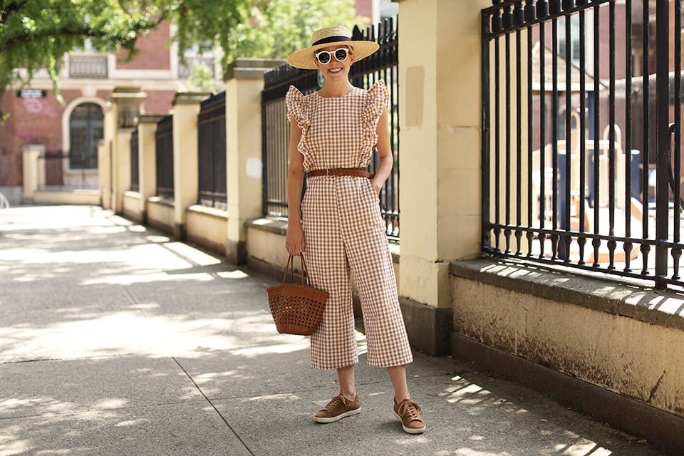 gingham jumpsuit under $100