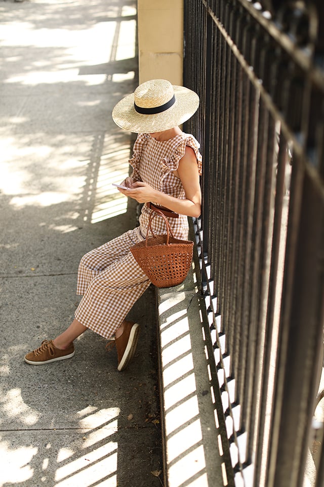 gingham jumpsuit under $100