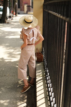 gingham jumpsuit under $100