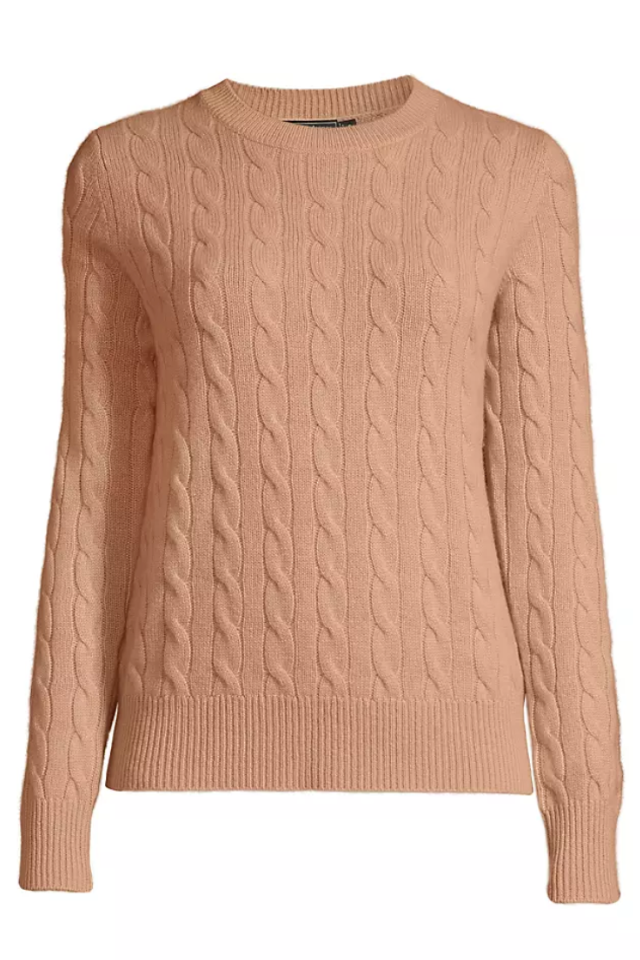 cashmere cable knit sweater