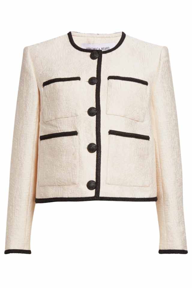 contrast trim jacket