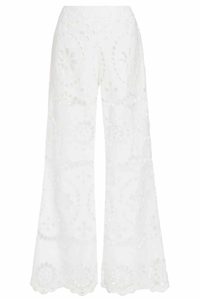 white lace pants