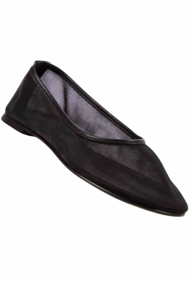 black mesh flats