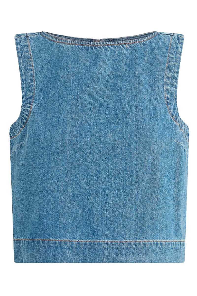 denim top, boatneck top